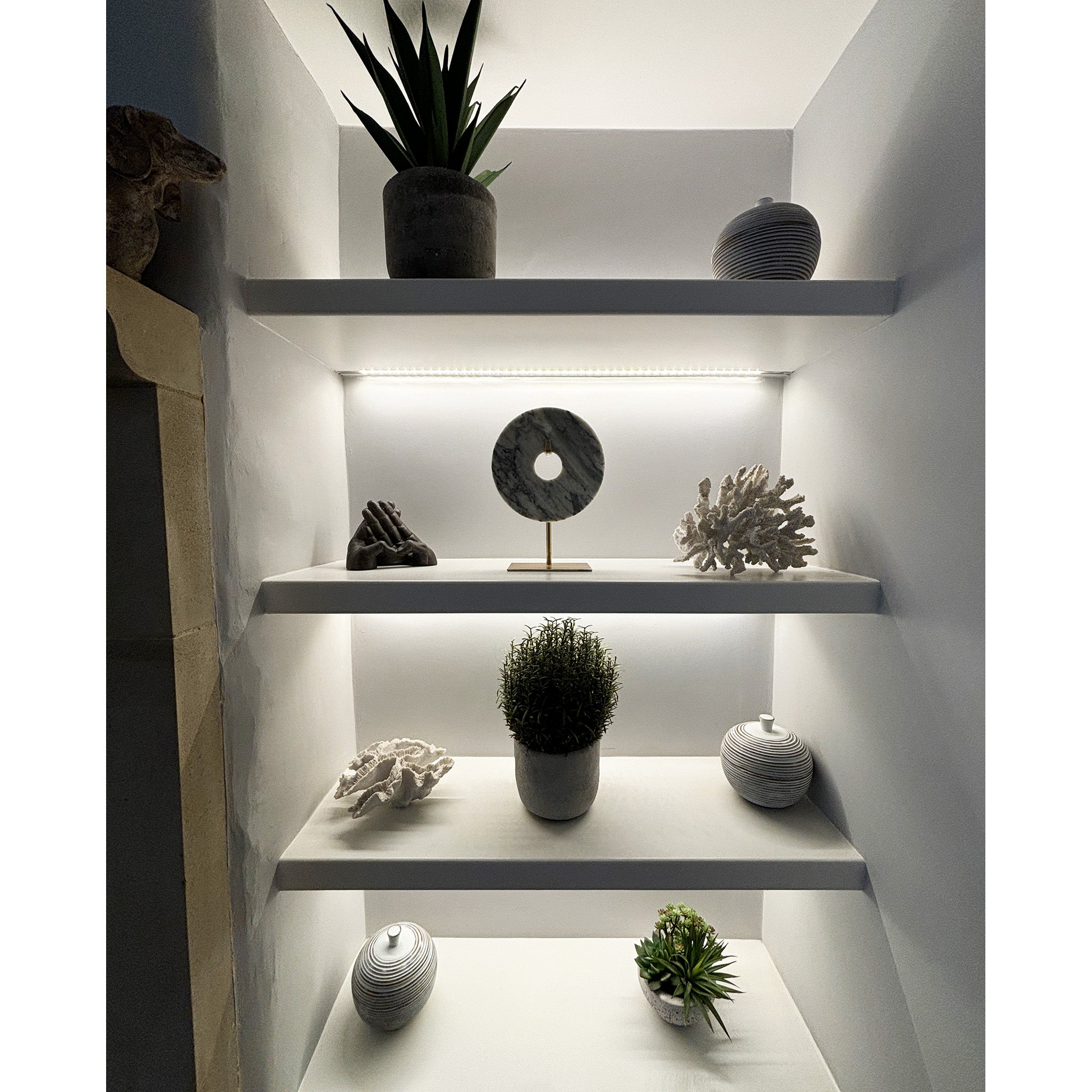 Marble Effect Hand Ornament Phone Holder